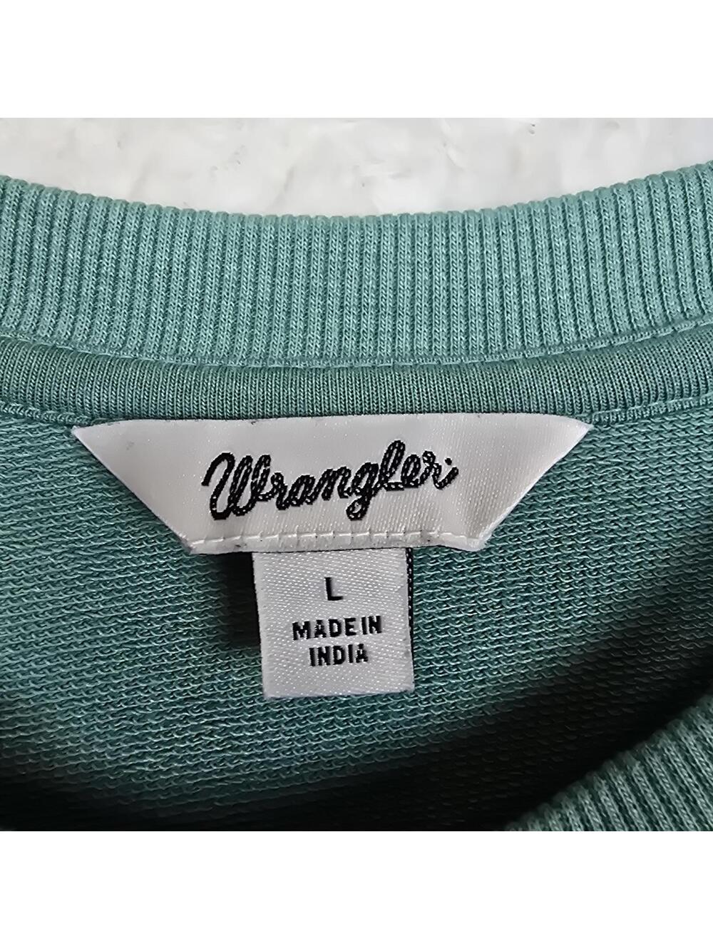 Wrangler Girls “Long Live Cowgirls” Sweatshirt Green Western Pullover Size Large - Picture 3 of 8